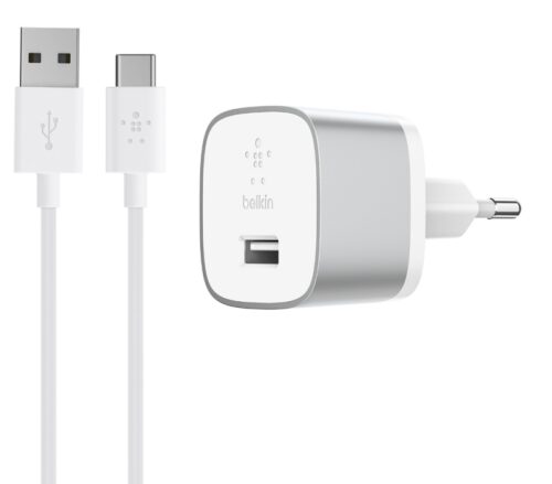 Belkin BOOST↑UP™ Quick Charge™ 3.0 Home Charger with USB-A to USB-C™ Cable-F7U034vf04-SLV