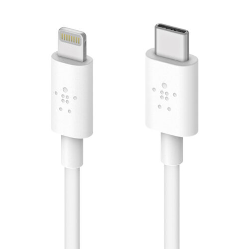 Belkin BOOST↑CHARGE™ USB-C™ Cable with Lightning Connector 1.2m White - F8J239bt04-WHT
