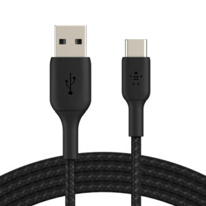 Belkin CAB002bt1MBK Braided USB-C to USB-A Cable (1m)