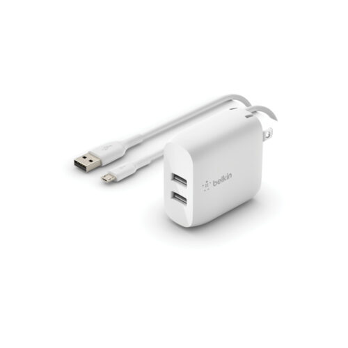 Belkin WCE002vf1MWH 2-port USB-A wall charger (24W) + USB-A / Micro-USB cable