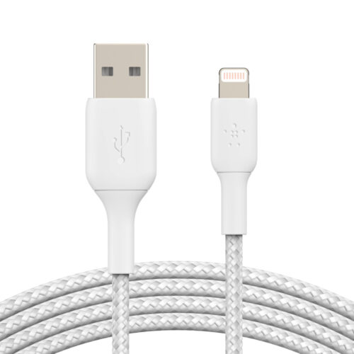 Belkin CAA002bt3MWH Braided Lightning to USB-A Cable (3m)