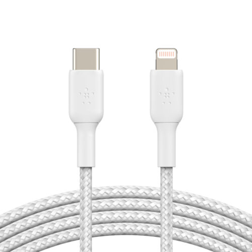 Belkin CAA004bt2MWH Braided USB-C to Lightning Cable (2M)
