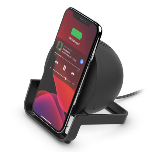 Belkin AUF001VFBK Wireless Charging Stand + Speaker