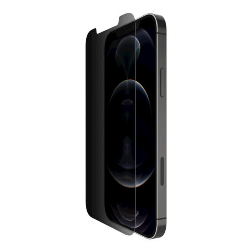 Belkin OVA029zz Tempered Glass Privacy Anti-Microbial Screen Protector for iPhone 12/12 Pro
