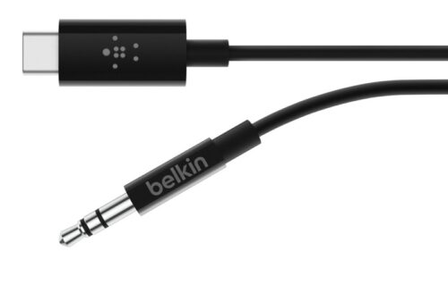Belkin RockStar™ 3.5mm Audio Cable with USB-C™ Connector-F7U079bt03-BLK