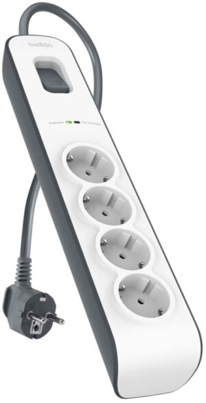 4-outlet Surge Protection Strip with 2M Power Cord